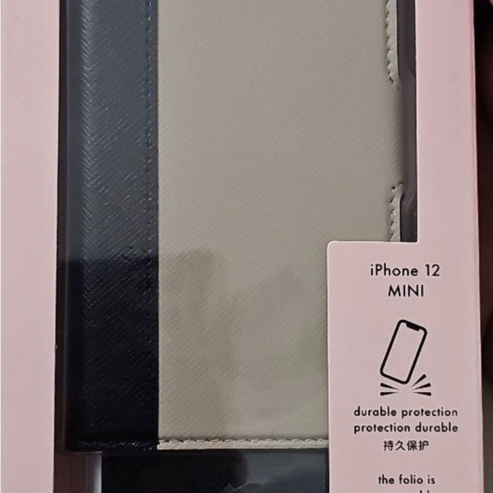 Kate Spade Iphone 12 MINI Magnetic Case with folio case - New